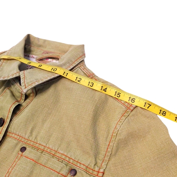 Ruff Hewn women's long sleeve casual jean jacket coats light mint green large - Picture 8 of 12